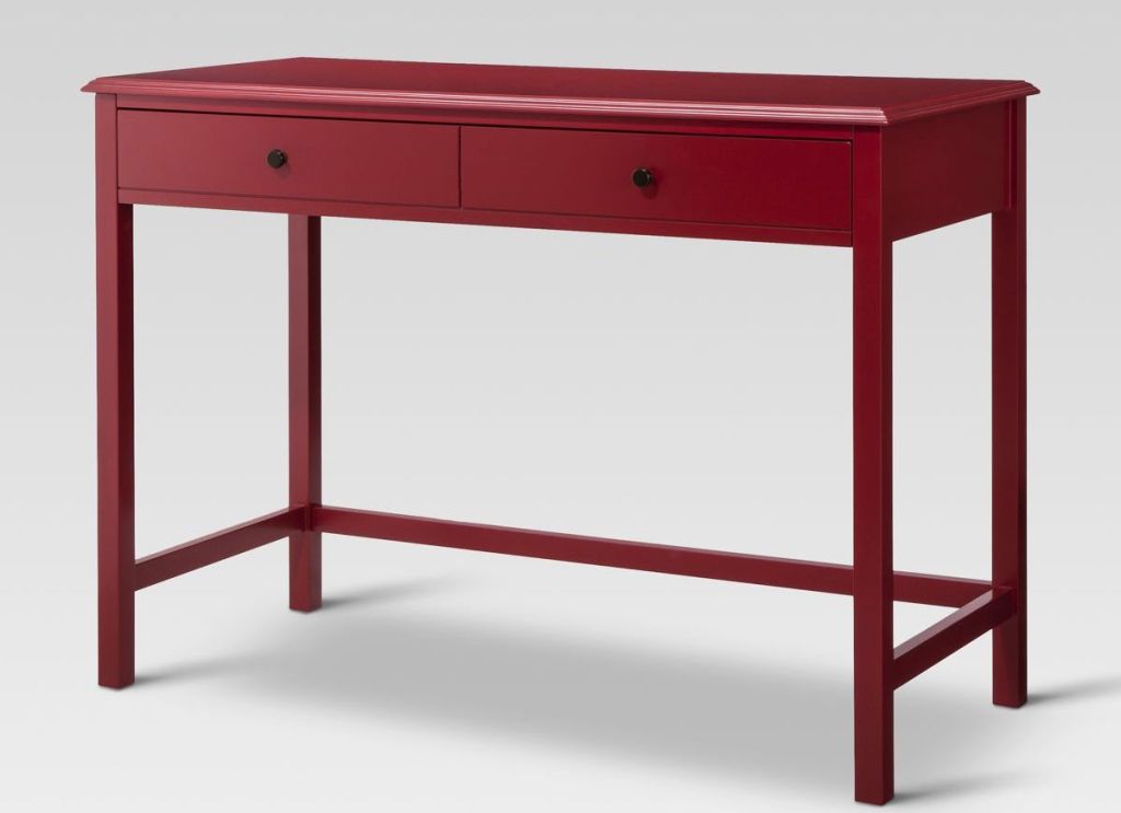 red desk