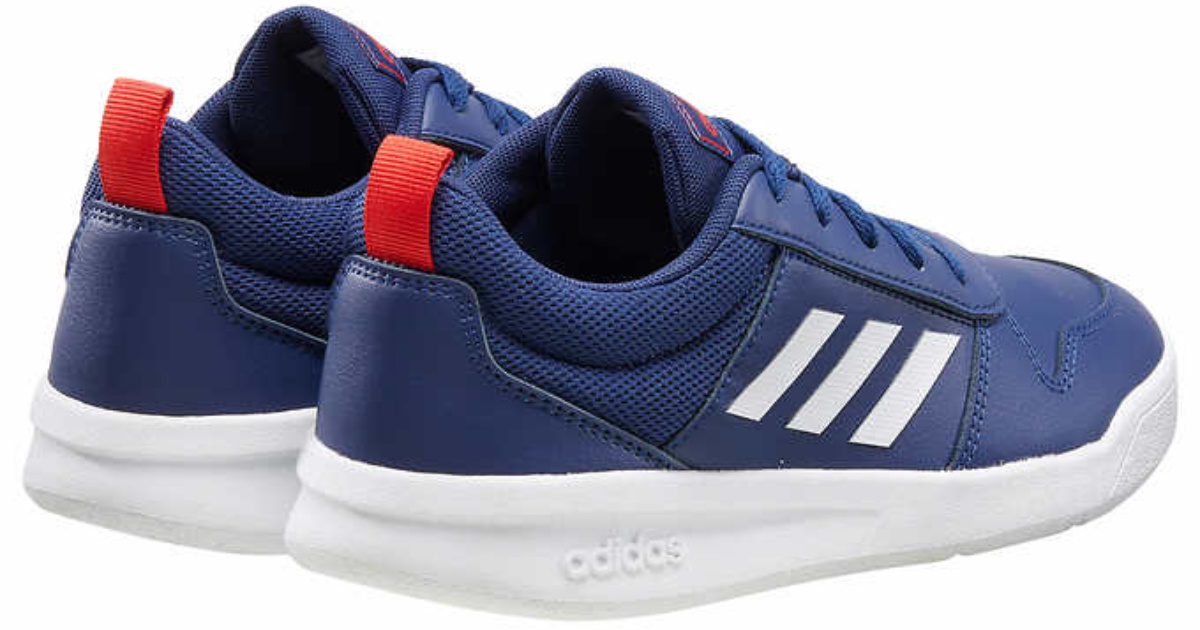 blue red and white adidas shoes