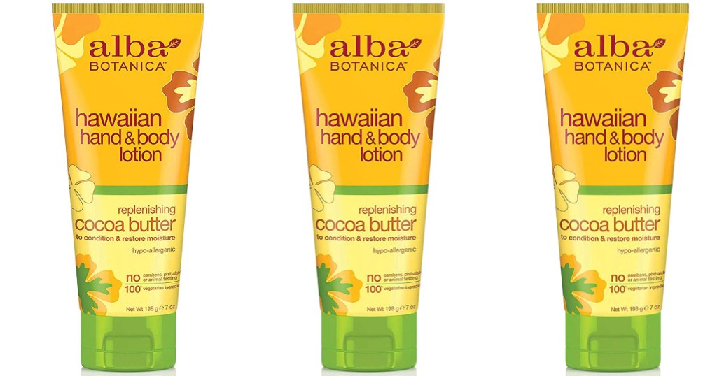3 bottles of alba botanica hand and body lotions