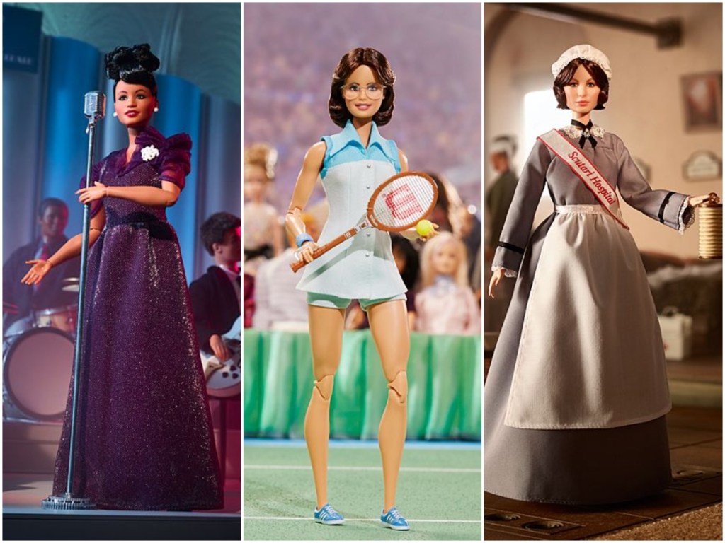 3 Barbie dolls based on inspiring women