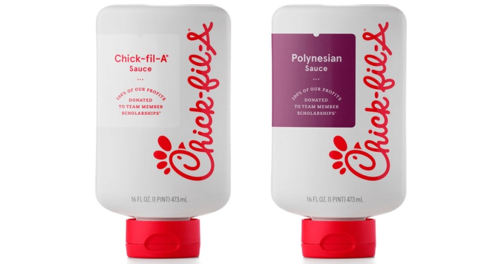 2 bottles of Chick-fil-a sauce