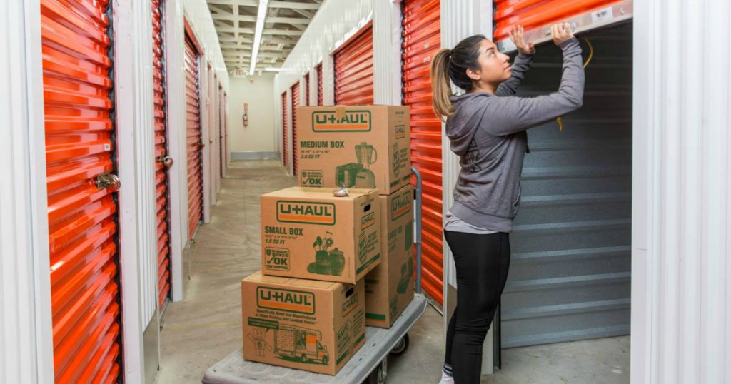 college student using U-Haul storage