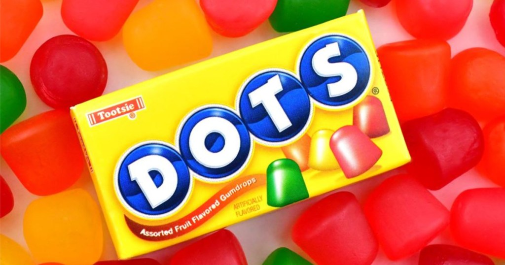 dots candy box with dots in background