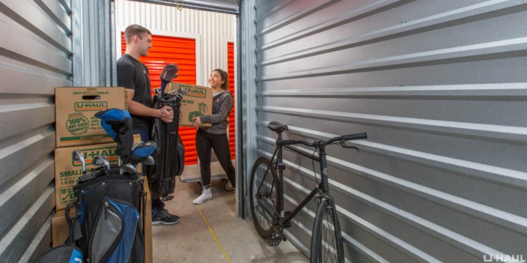 inside U-haul storage unit