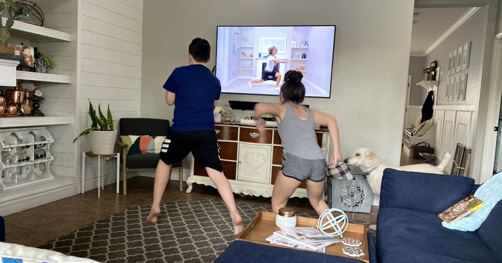 kids exercising at home