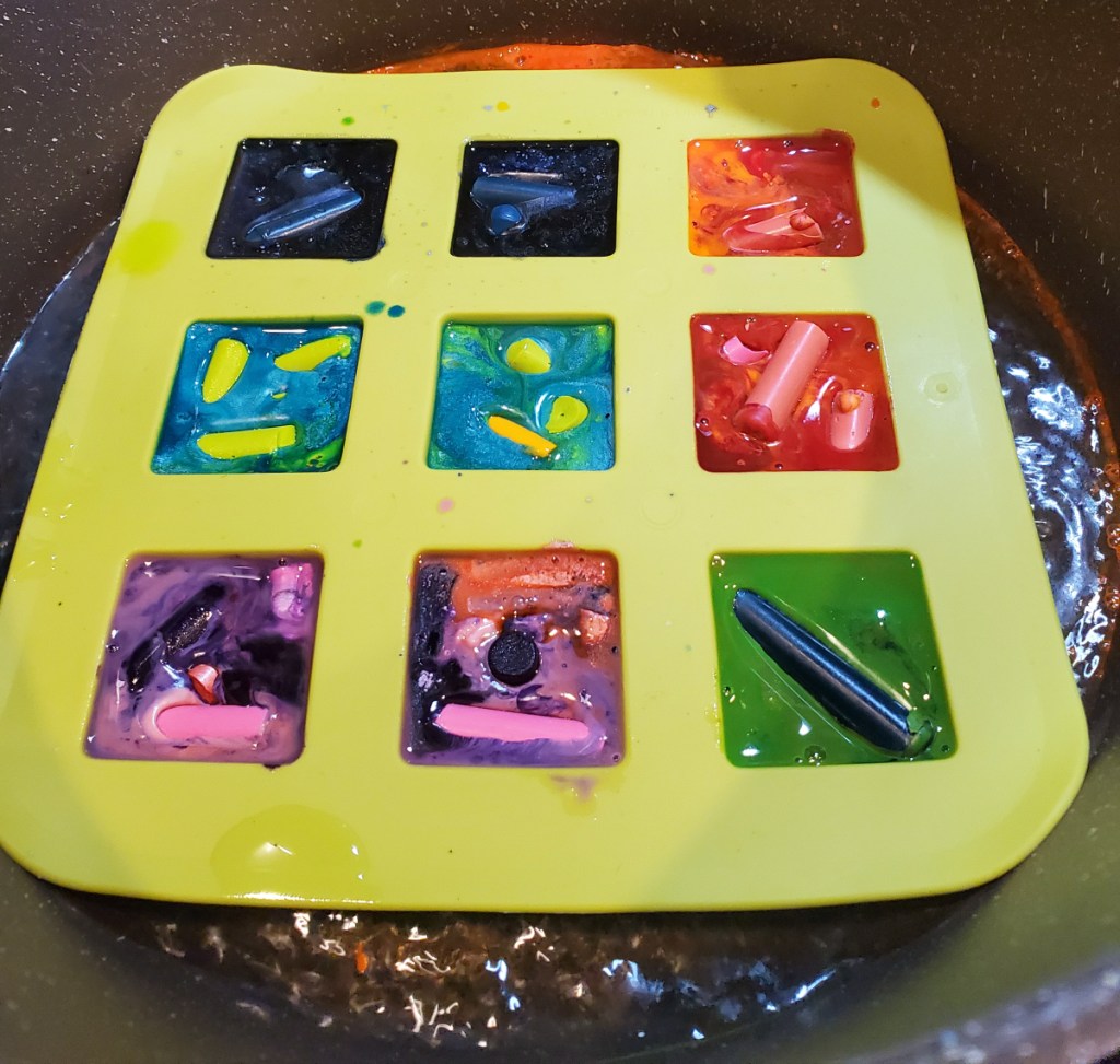 making homemade crayons