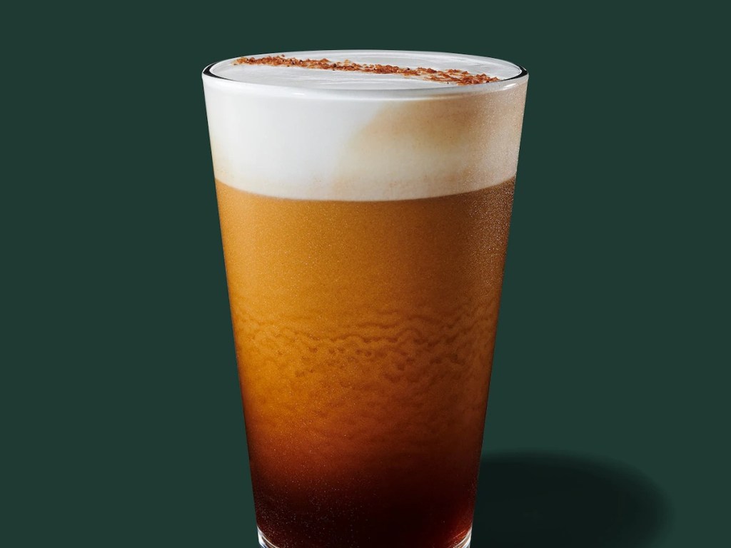 Starbucks Nitro Cold Brew drink in glass