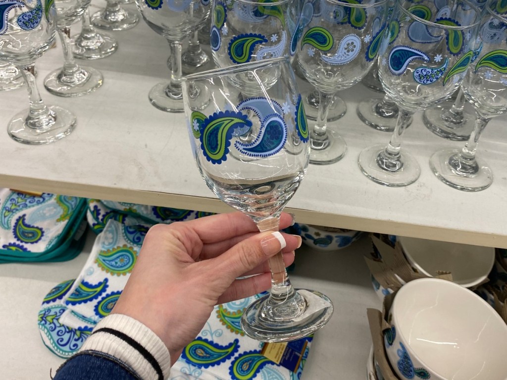 Paisley Wine Glass