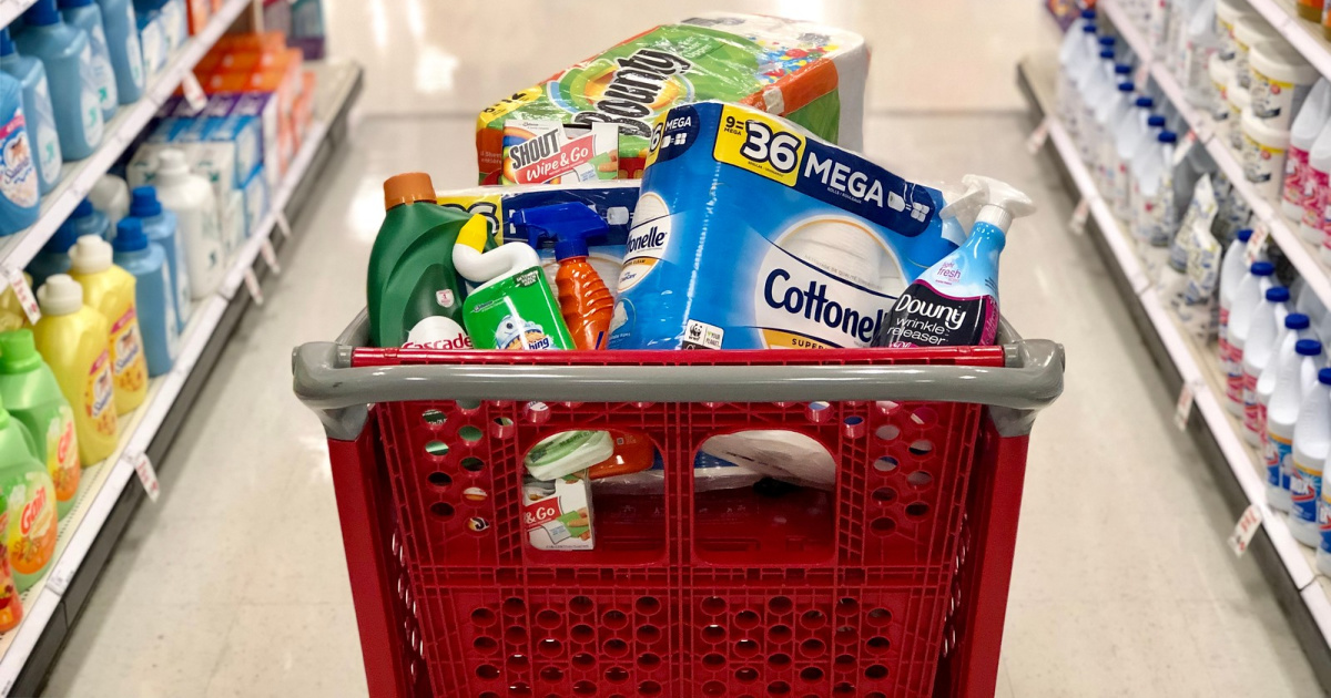 Target Household Essentials in Target Cart