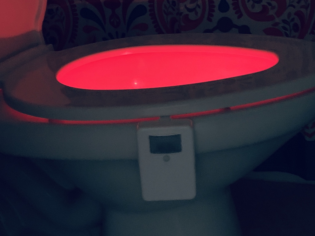 toilet seat with bright color light 