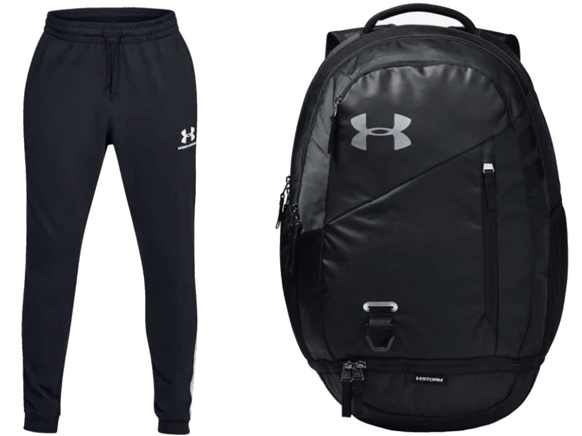 under armour sweats and backpack