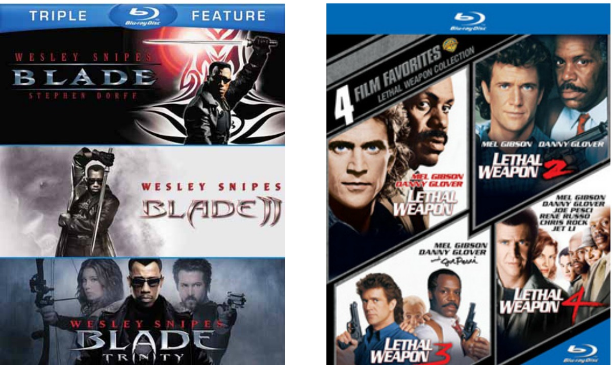 Two blu ray combo packs with action movie series