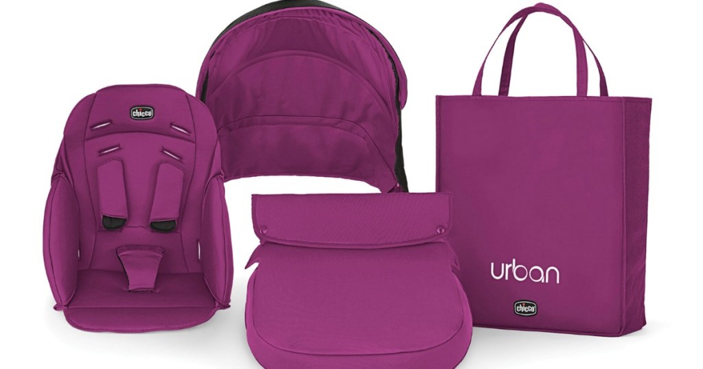 magenta stroller pack set