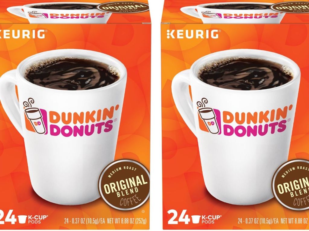two boxes of 24 count dunkin k-cups