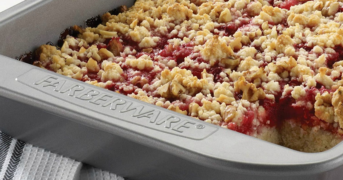 cake pan with cake in it