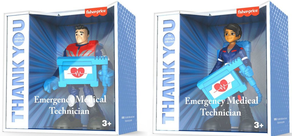 Two EMT themed figures in the packaging