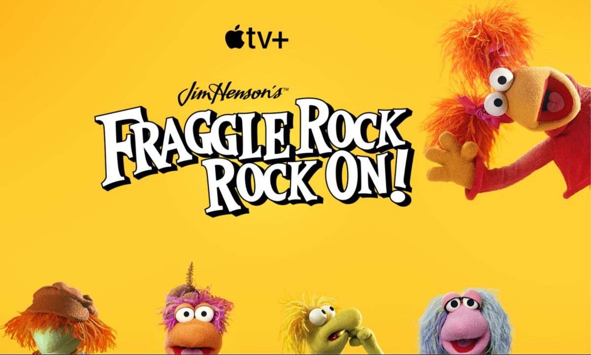Fraggle Rock TV show artwork with logo, characters, and yellow background