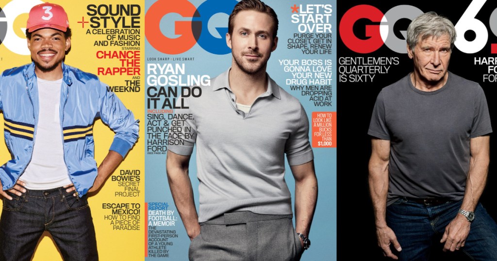 men on the front of GQ Magazine covers