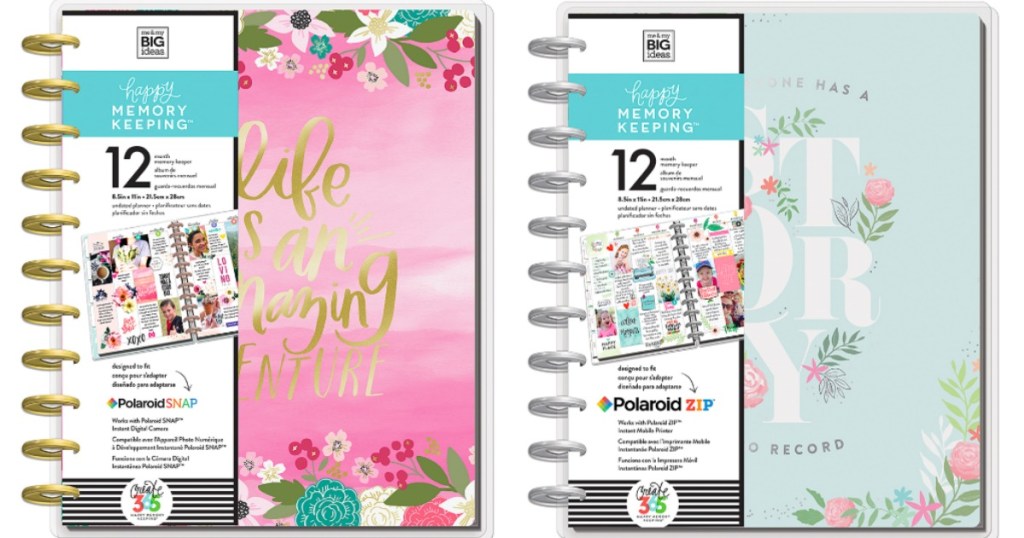 Happy Planner Memory keepers in pink and blue