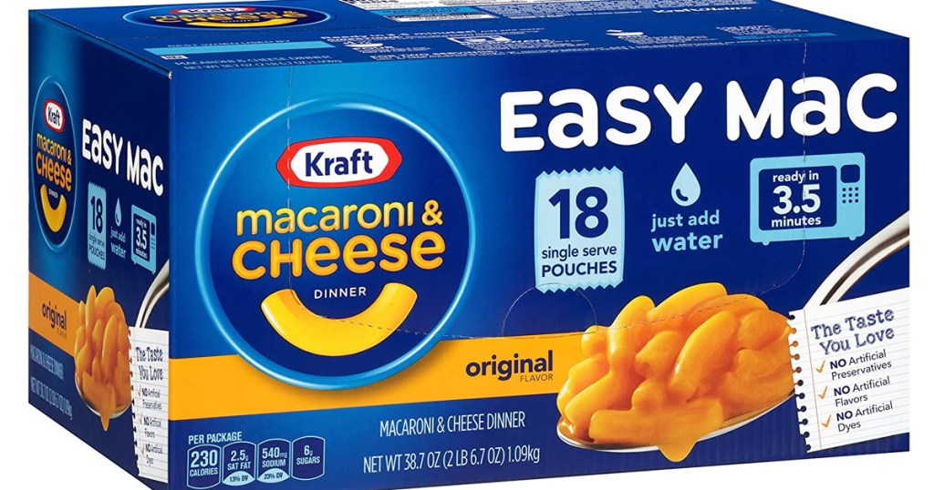 blue box of kraft easy mac