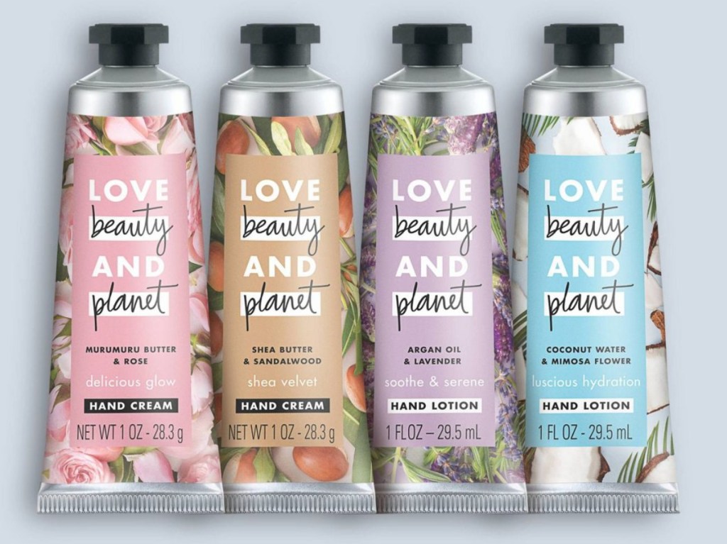four different hand creams