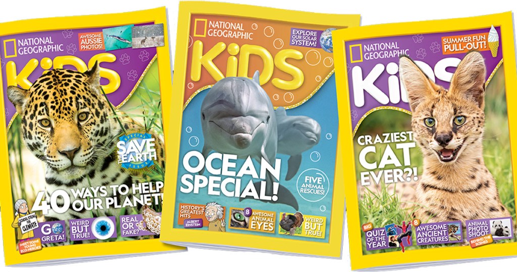 three covers of national geographic kids magazine