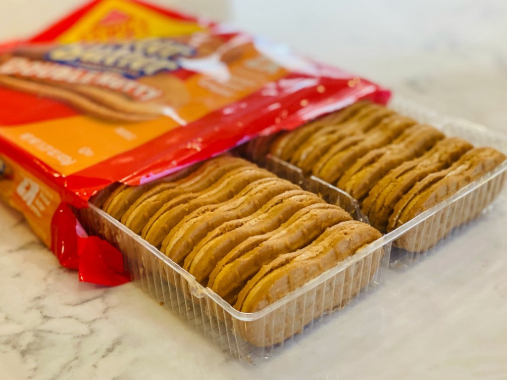 Nutter Butter Cookies in package on counter