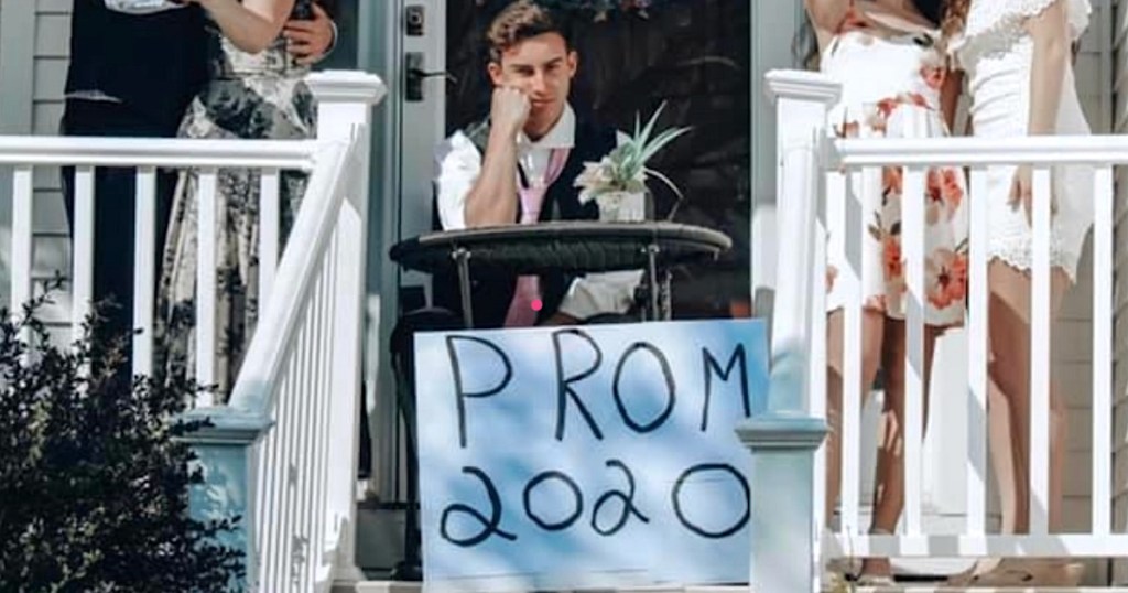 Promo 2020 porch pic with boy dressed up