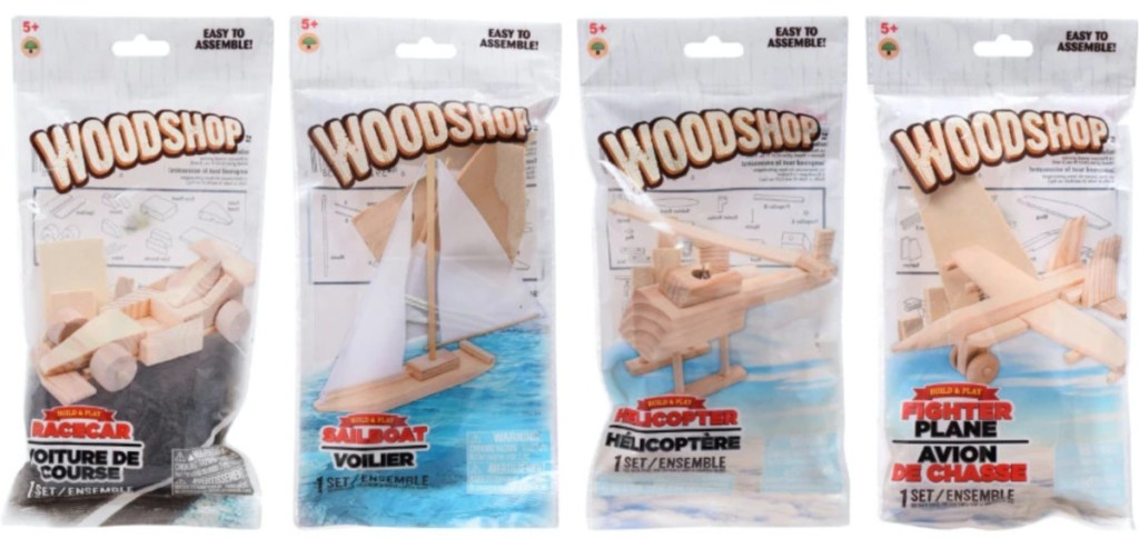 small wood craft kits in package