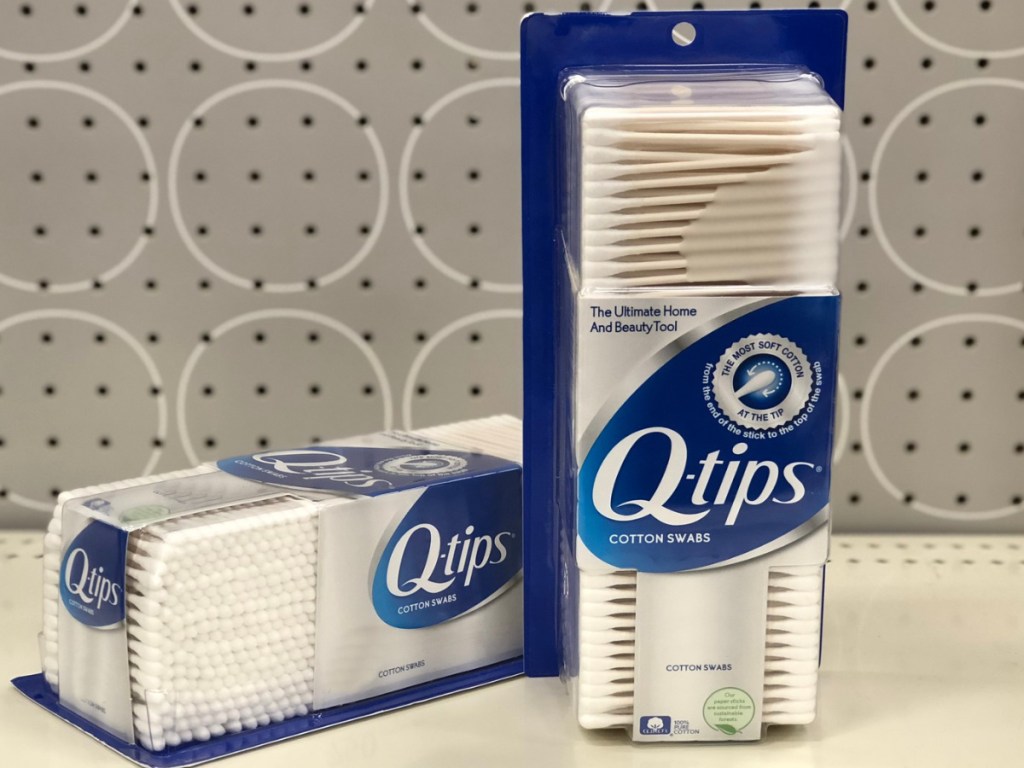 Q-tips on a store shelf