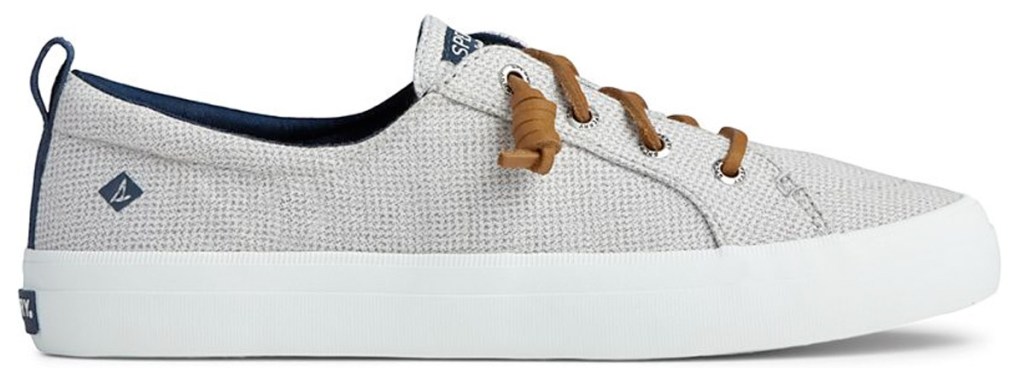 light grey and white micro gingham print canvas sneakers with leather laces