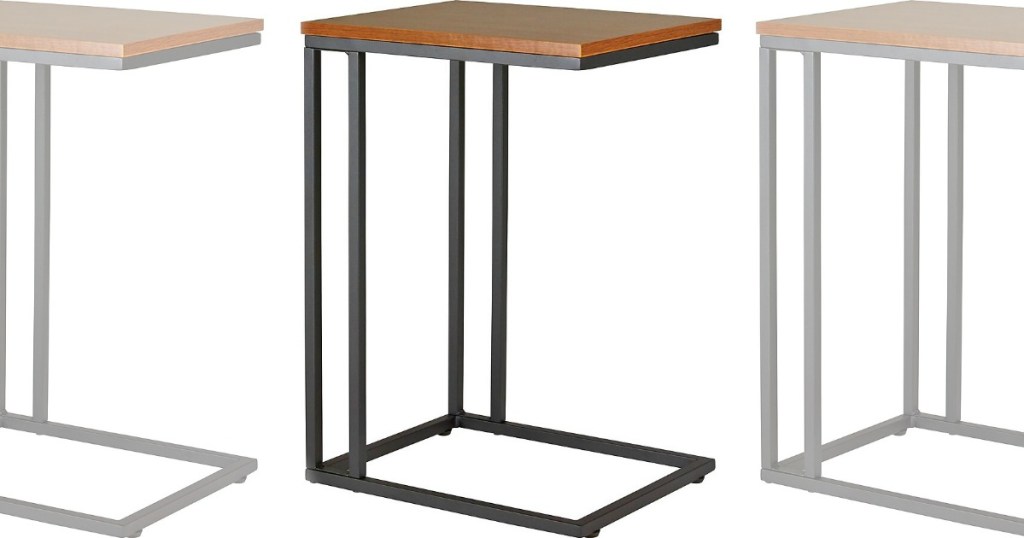 three images of a desk