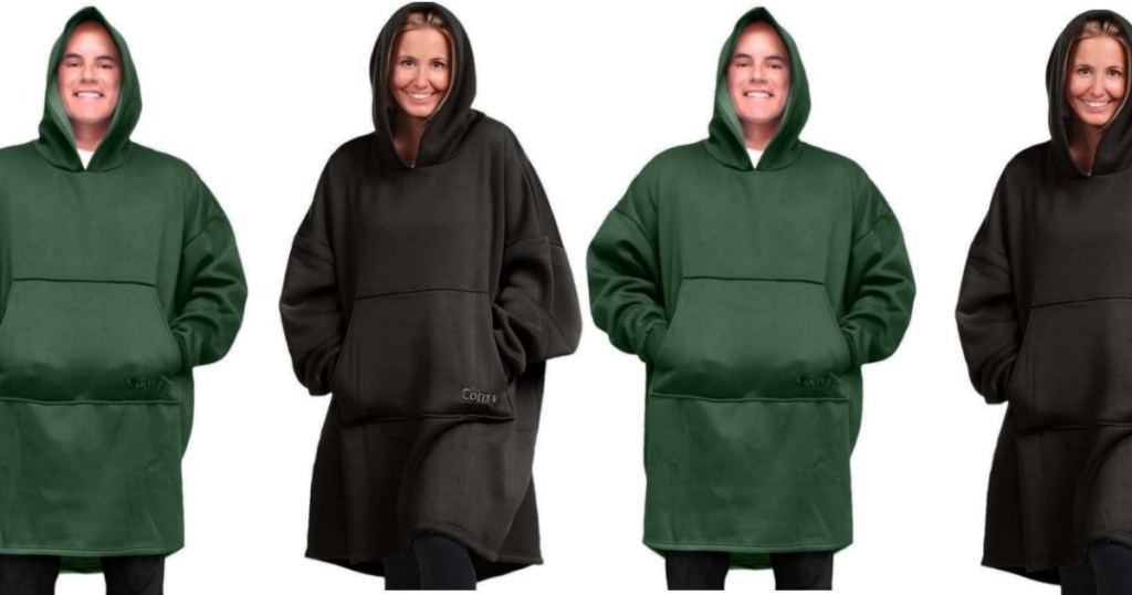 people wearing oversized hoodies