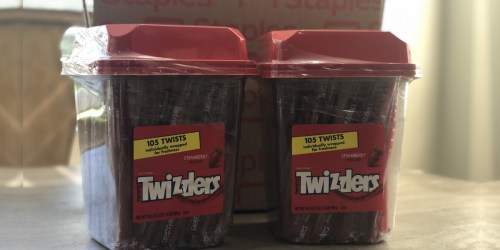 GIANT Twizzlers Twists Licorice Tub Only $5 Shipped on Staples.com