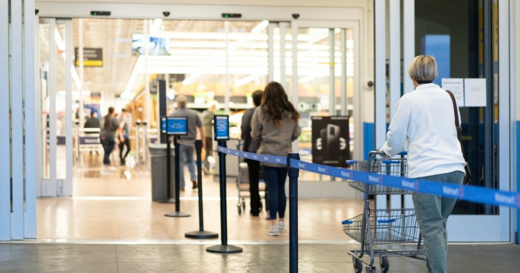 Walmart Shopping Process to Encourage Social Distancing