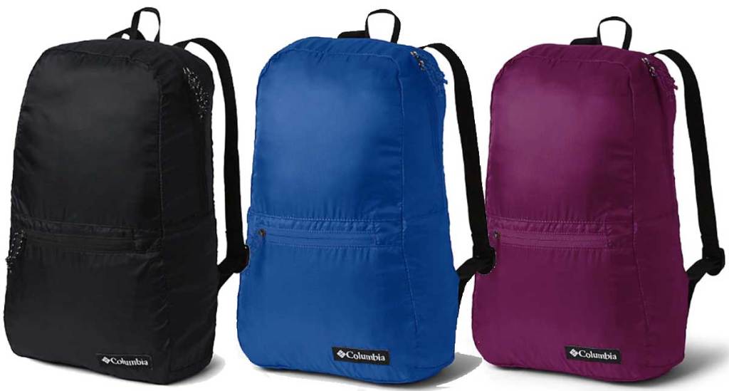 columbia daypacks in assorted colors stock images