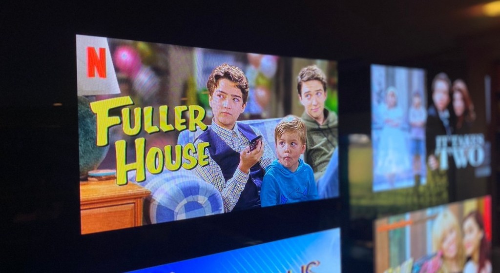 close up of screen with fuller house 