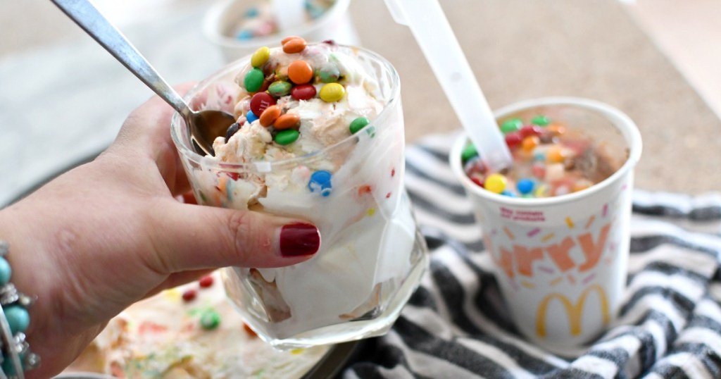 holding a homemade mcflurry