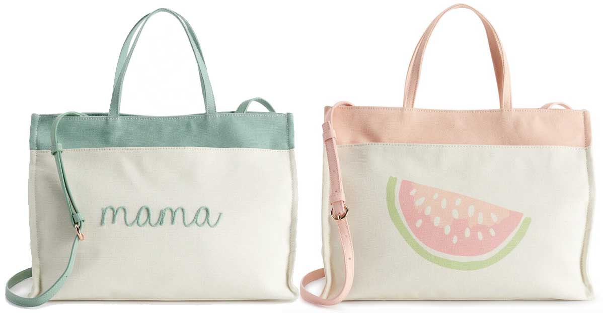 lauren tote bags stock images mama and watermelon prints