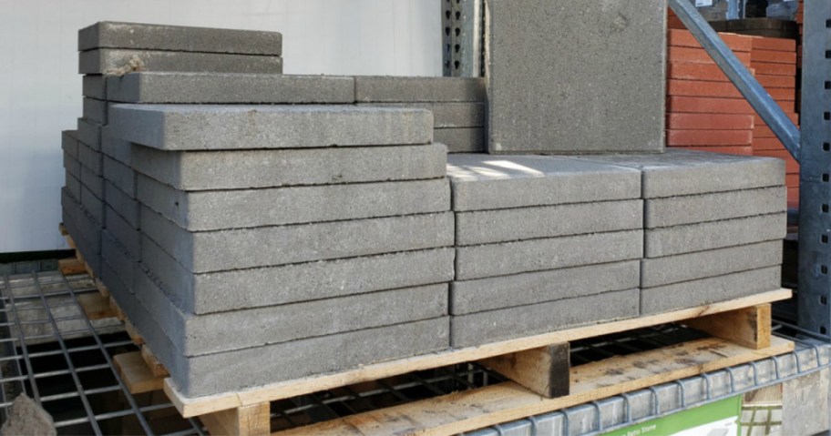 concrete pavers at hardware store