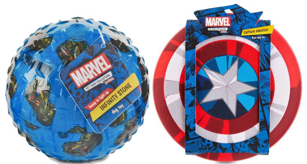 marvel avengers dog flyer and ball