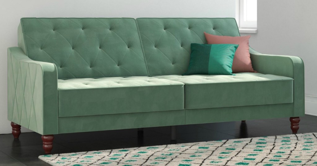 modern green futon 