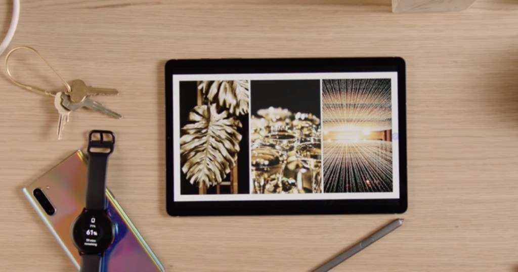 Samsung tablet, watch, and phone