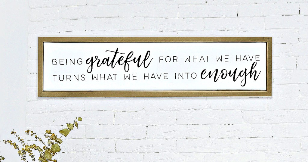 Belle Maison Being Grateful 16x4 Art Box