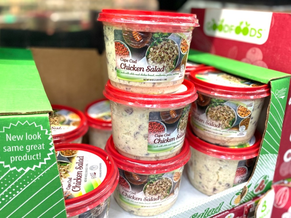 store display of Cape Cod Chicken Salad in Costco