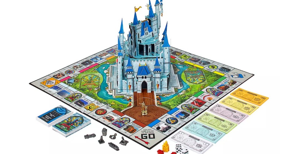 Pop up castle in Disney Parks Monopoly Game