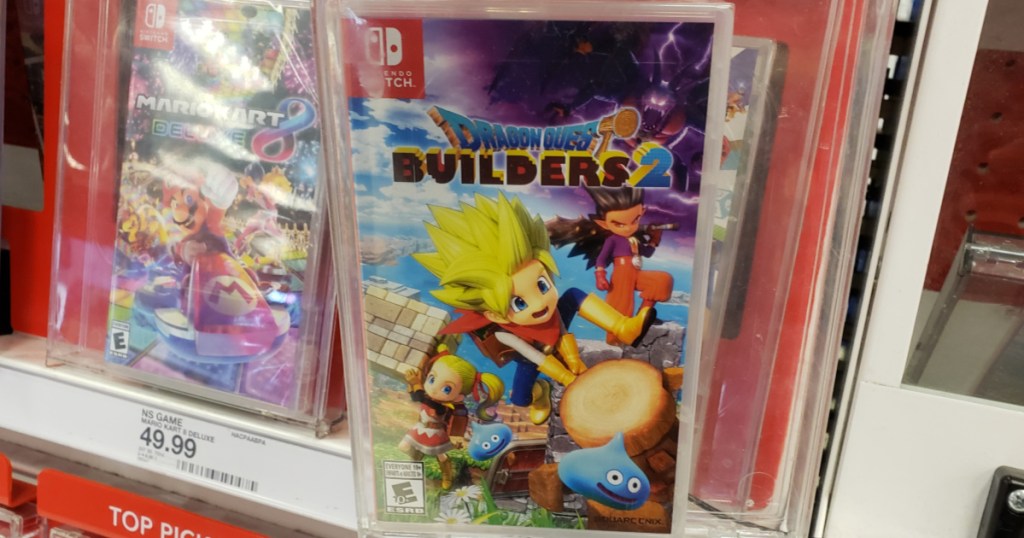video games for Nintendo Switch on store shelf