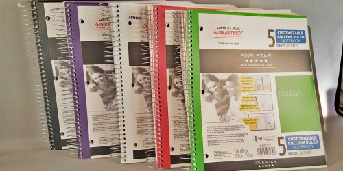 Five Star 5-Subject Spiral Notebook Just $5.97 on Walmart.com (Regularly $12)