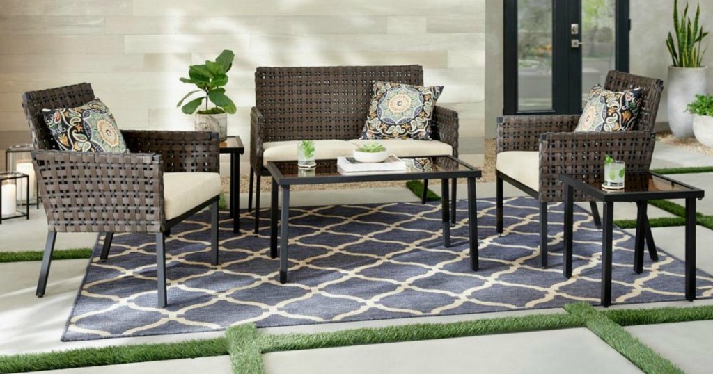 wicker patio set