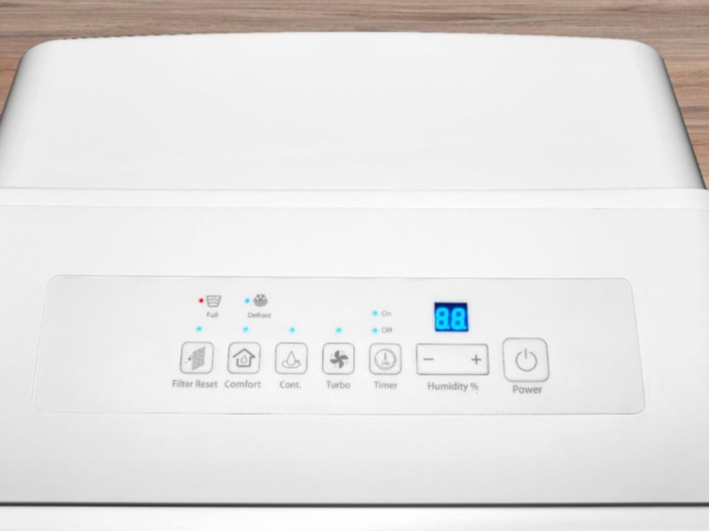 top panel of a Insignia Dehumidifier